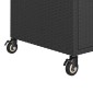 vidaXL Τρόλεϊ Μεταφοράς με Συρτάρι Μαύρο 100x45x97 εκ. Συνθετικό Ρατάν