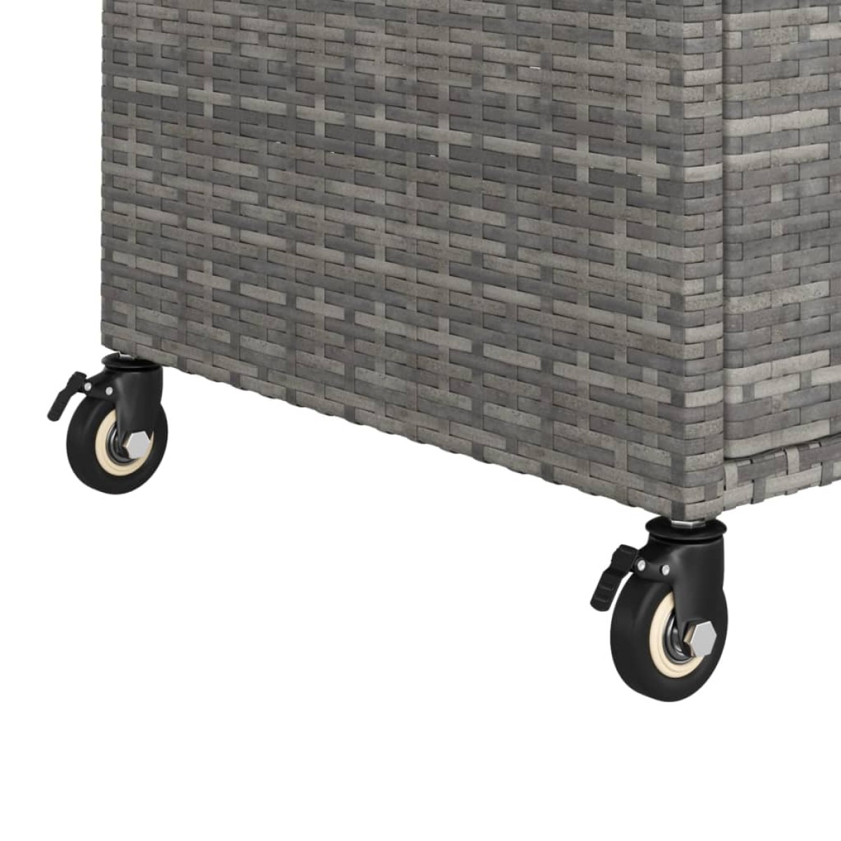vidaXL Τρόλεϊ Μεταφοράς με Συρτάρι Γκρι 100x45x97 εκ. Συνθετικό Ρατάν