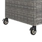 vidaXL Τρόλεϊ Μεταφοράς με Συρτάρι Γκρι 100x45x97 εκ. Συνθετικό Ρατάν