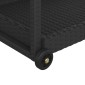vidaXL Τρόλεϊ Μεταφοράς Μαύρο 100 x 45 x 83 εκ. από Συνθετικό Ρατάν
