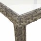 vidaXL Τραπέζι Κήπου Γκρι 150x90x75 εκ. Συνθετικό Ρατάν/Ψημένο Γυαλί