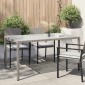 vidaXL Τραπέζι Κήπου Γκρι 150x90x75 εκ. Συνθετικό Ρατάν/Ψημένο Γυαλί