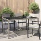 vidaXL Τραπέζι Κήπου Γκρι 150x90x75 εκ. Συνθετικό Ρατάν/Ψημένο Γυαλί