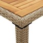 vidaXL Τραπέζι Κήπου Μπεζ 123x60x74 εκ. Συνθετικό Ρατάν/Μασίφ Ακακία
