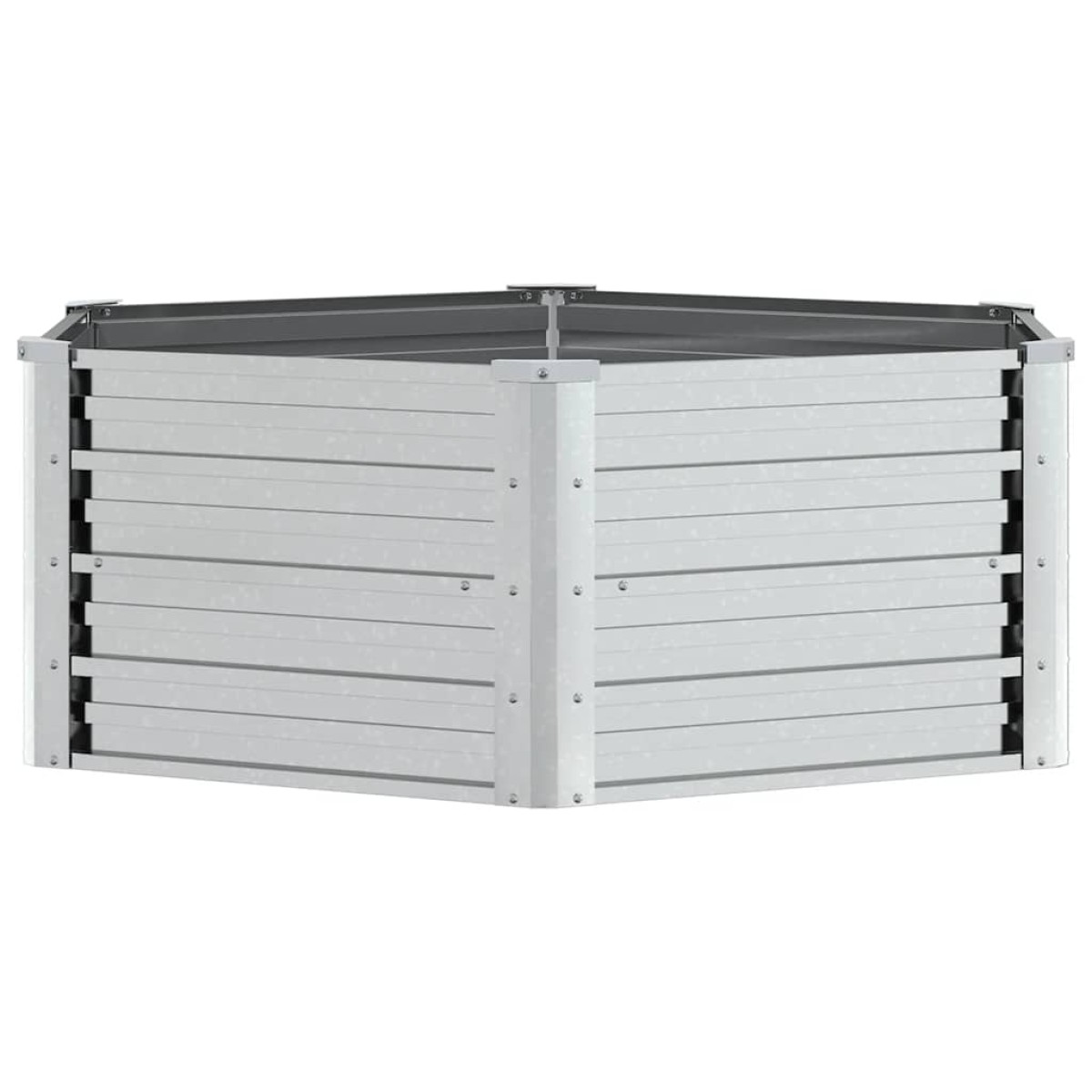vidaXL Ζαρντινιέρα Υπερυψωμένη Ασημί 129 x 45 εκ. Γαλβανισμ. Χάλυβας