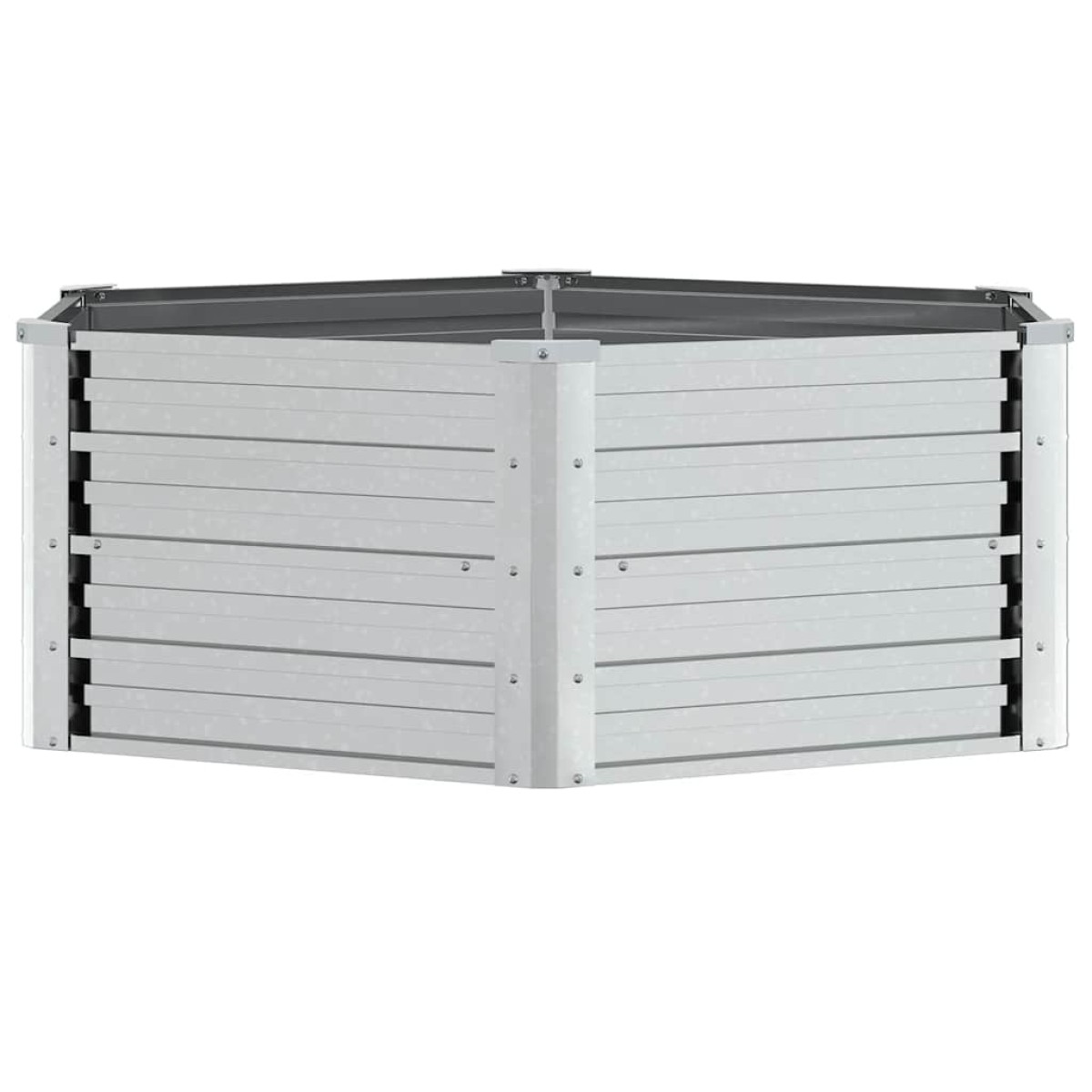 vidaXL Ζαρντινιέρα Υπερυψωμένη Ασημί 129 x 45 εκ. Γαλβανισμ. Χάλυβας