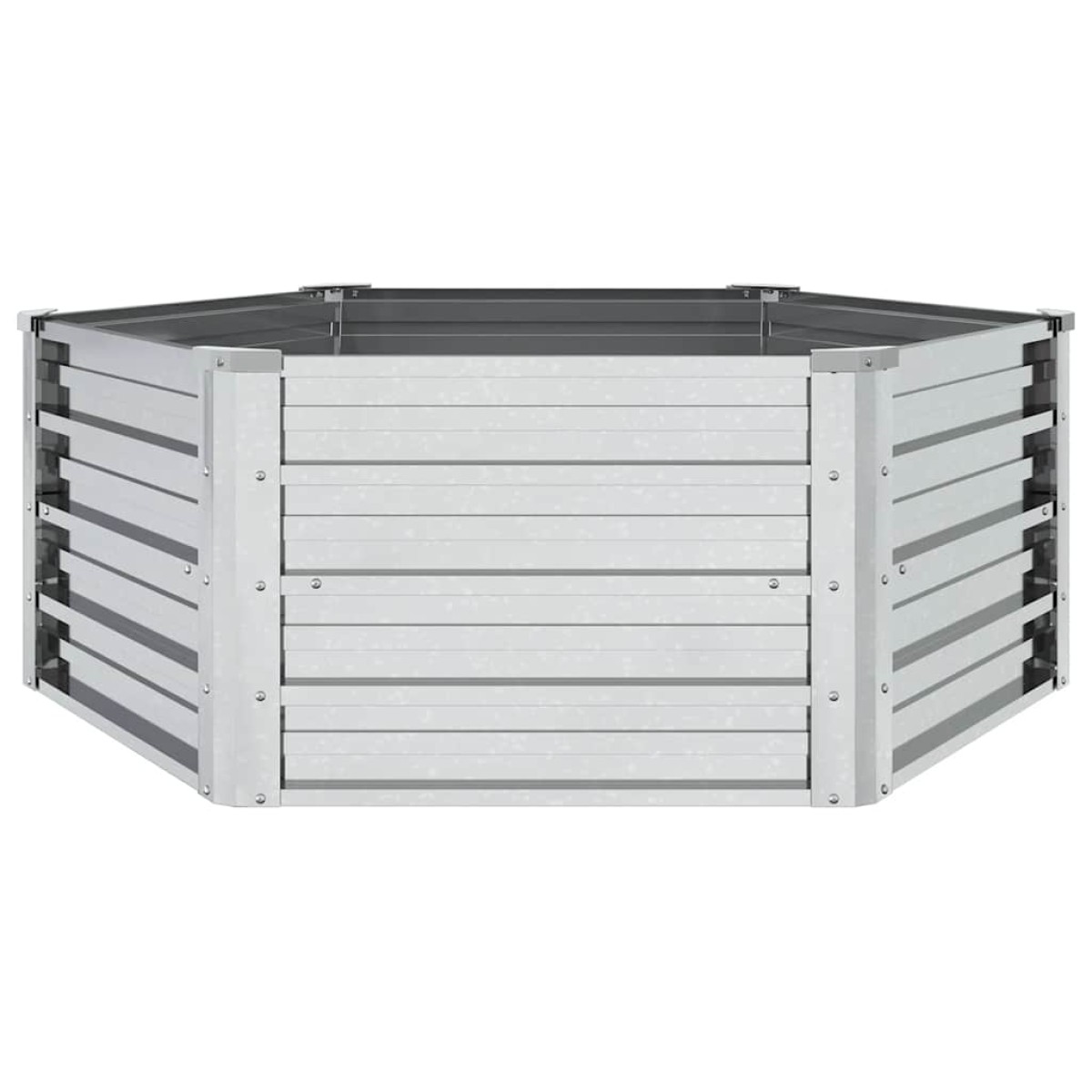vidaXL Ζαρντινιέρα Υπερυψωμένη Ασημί 129 x 45 εκ. Γαλβανισμ. Χάλυβας