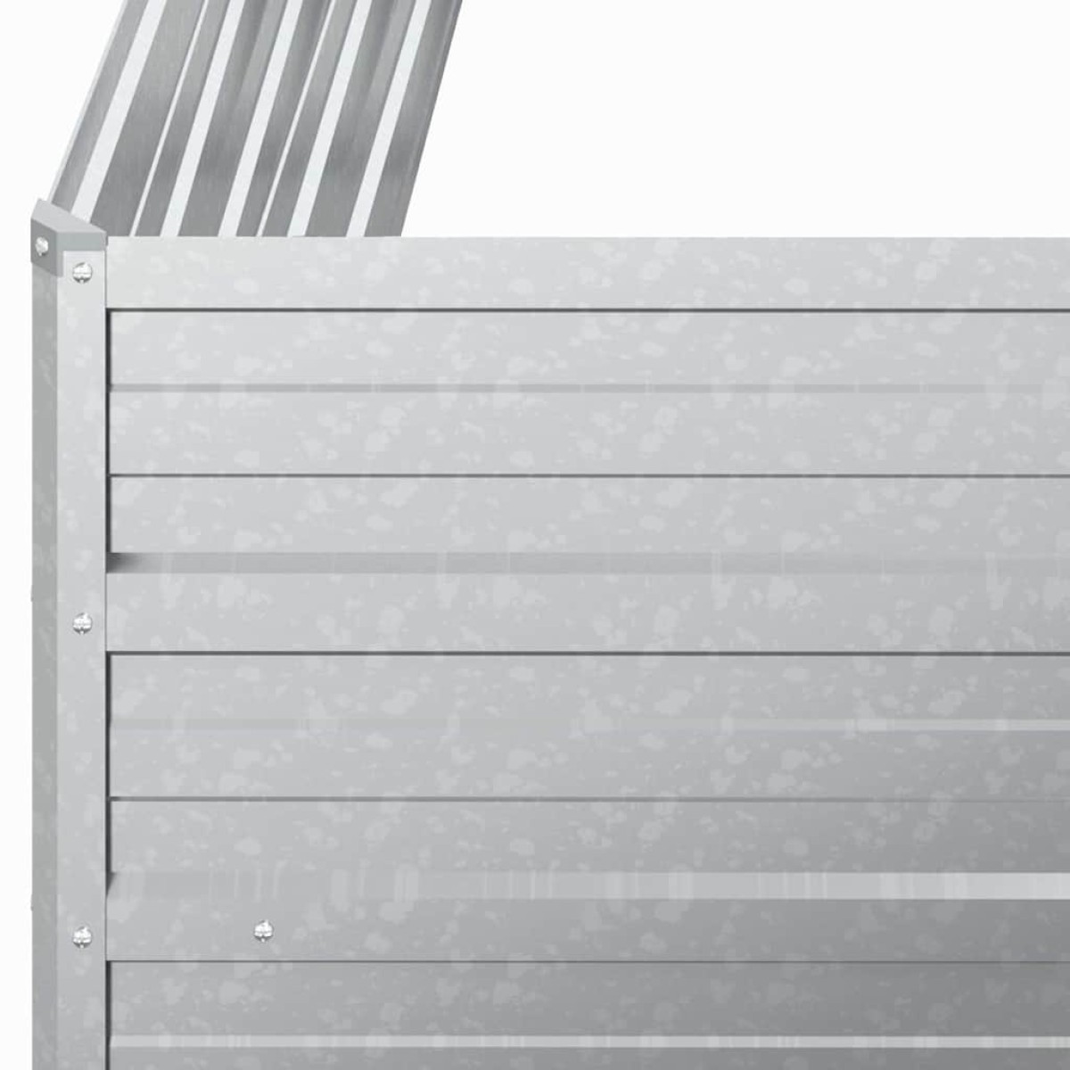 vidaXL Ζαρντινιέρα Υπερυψωμένη Ασημί 100x100x77 εκ. Γαλβανισμ. Χάλυβας