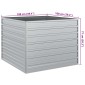 vidaXL Ζαρντινιέρα Υπερυψωμένη Ασημί 100x100x77 εκ. Γαλβανισμ. Χάλυβας