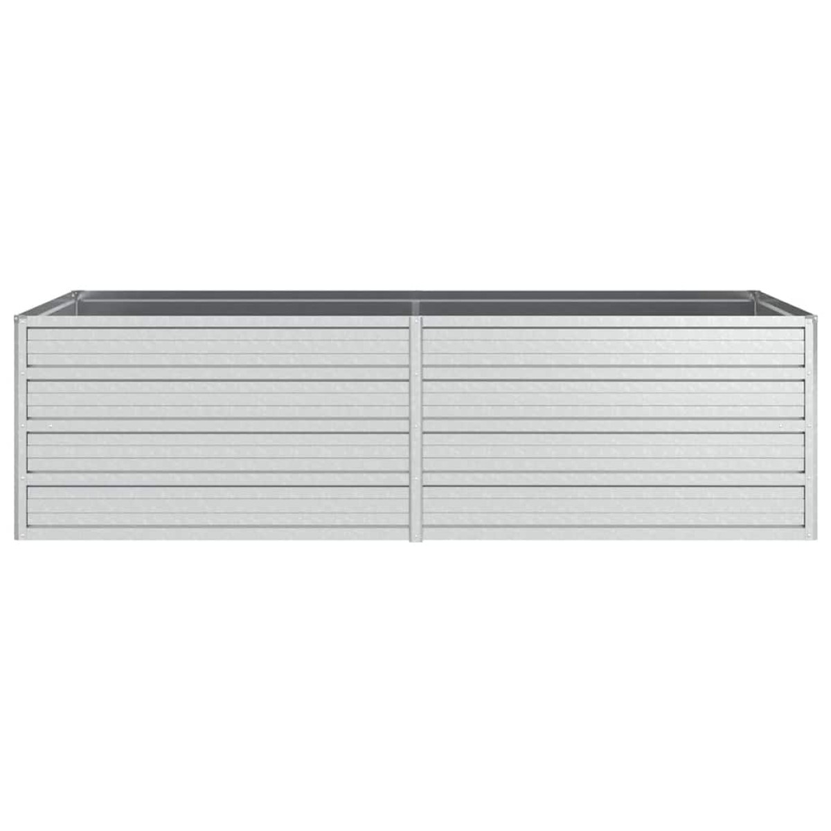 vidaXL Ζαρντινιέρα Υπερυψωμένη Ασημί 160x80x45 εκ. Γαλβανισμ. Χάλυβας