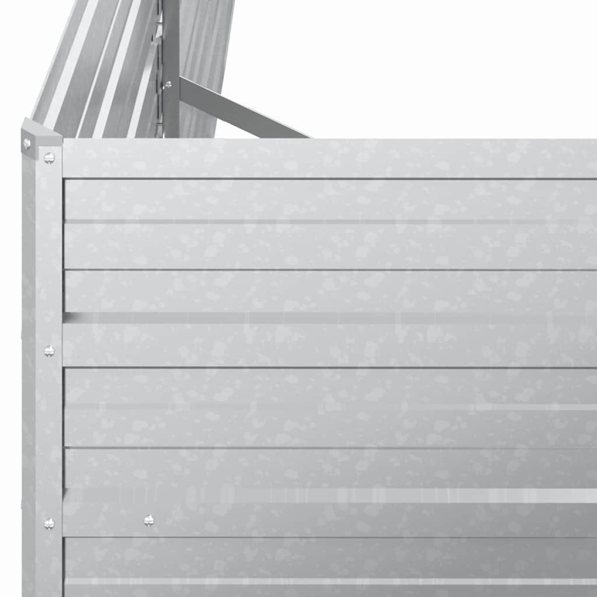 vidaXL Ζαρντινιέρα Υπερυψωμένη Ασημί 160x80x45 εκ. Γαλβανισμ. Χάλυβας