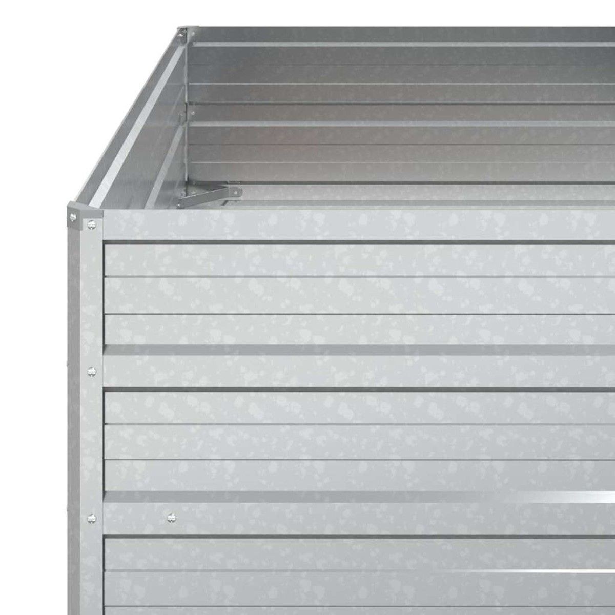 vidaXL Ζαρντινιέρα Υπερυψωμένη Ασημί 100x100x45 εκ. Γαλβανισμ. Χάλυβας