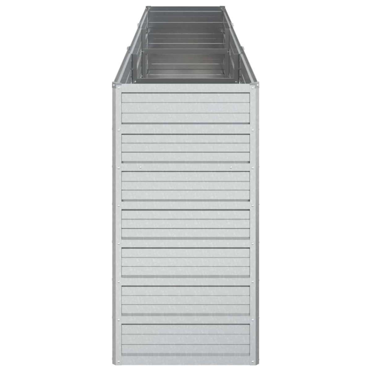vidaXL Ζαρντινιέρα Υπερυψωμένη Ασημί 240x40x77 εκ. Γαλβανισμ. Χάλυβας