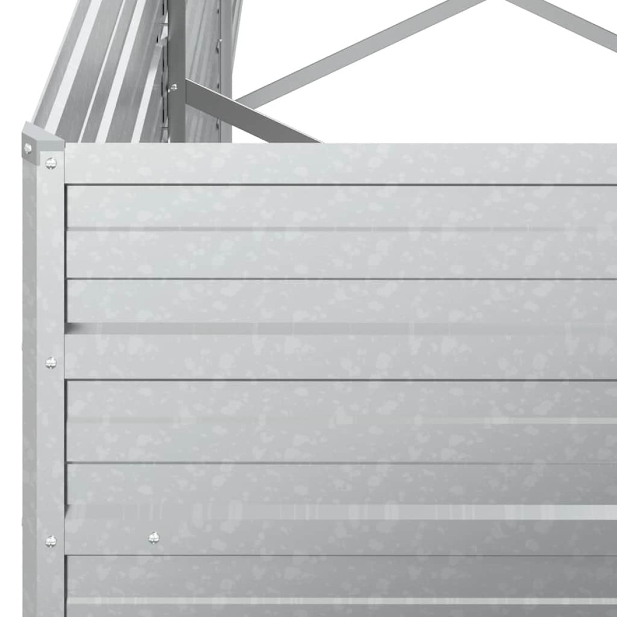 vidaXL Ζαρντινιέρα Υπερυψωμένη Ασημί 240x40x77 εκ. Γαλβανισμ. Χάλυβας