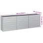 vidaXL Ζαρντινιέρα Υπερυψωμένη Ασημί 240x40x77 εκ. Γαλβανισμ. Χάλυβας