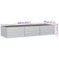 vidaXL Ζαρντινιέρα Υπερυψωμένη Ασημί 240x80x45 εκ. Γαλβανισμ. Χάλυβας
