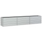 vidaXL Ζαρντινιέρα Υπερυψωμένη Ασημί 240x40x45 εκ. Γαλβανισμ. Χάλυβας
