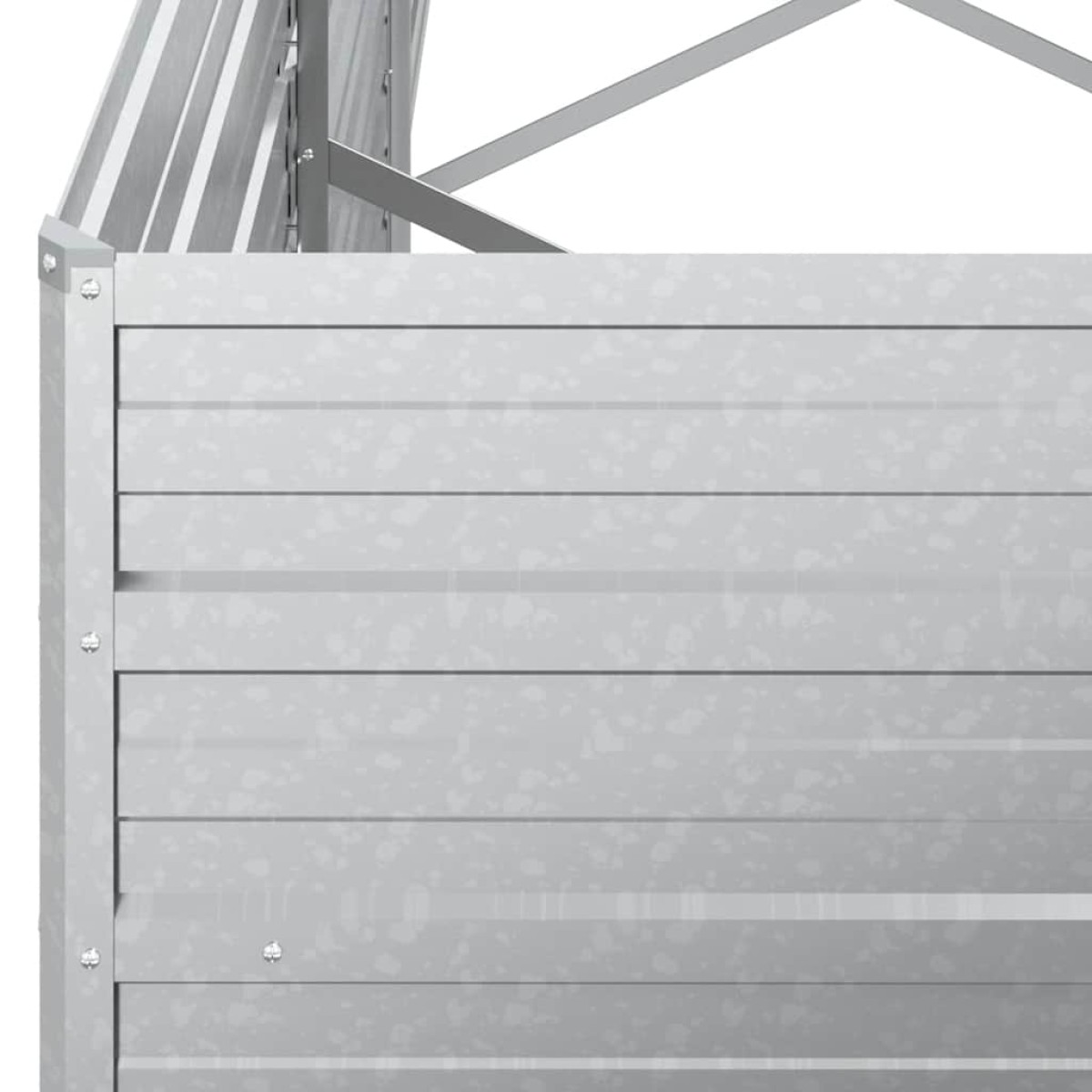 vidaXL Ζαρντινιέρα Υπερυψωμένη Ασημί 240x40x45 εκ. Γαλβανισμ. Χάλυβας
