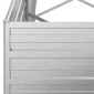 vidaXL Ζαρντινιέρα Υπερυψωμένη Ασημί 240x40x45 εκ. Γαλβανισμ. Χάλυβας