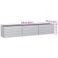 vidaXL Ζαρντινιέρα Υπερυψωμένη Ασημί 240x40x45 εκ. Γαλβανισμ. Χάλυβας