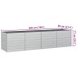 vidaXL Ζαρντινιέρα Υπερυψωμένη Ασημί 320x80x77 εκ. Γαλβανισμ. Χάλυβας