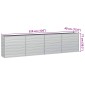 vidaXL Ζαρντινιέρα Υπερυψωμένη Ασημί 320x40x77 εκ. Γαλβανισμ. Χάλυβας