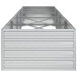vidaXL Ζαρντινιέρα Υπερυψωμένη Ασημί 320x80x45 εκ. Γαλβανισμ. Χάλυβας