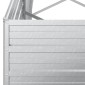 vidaXL Ζαρντινιέρα Υπερυψωμένη Ασημί 320x80x45 εκ. Γαλβανισμ. Χάλυβας
