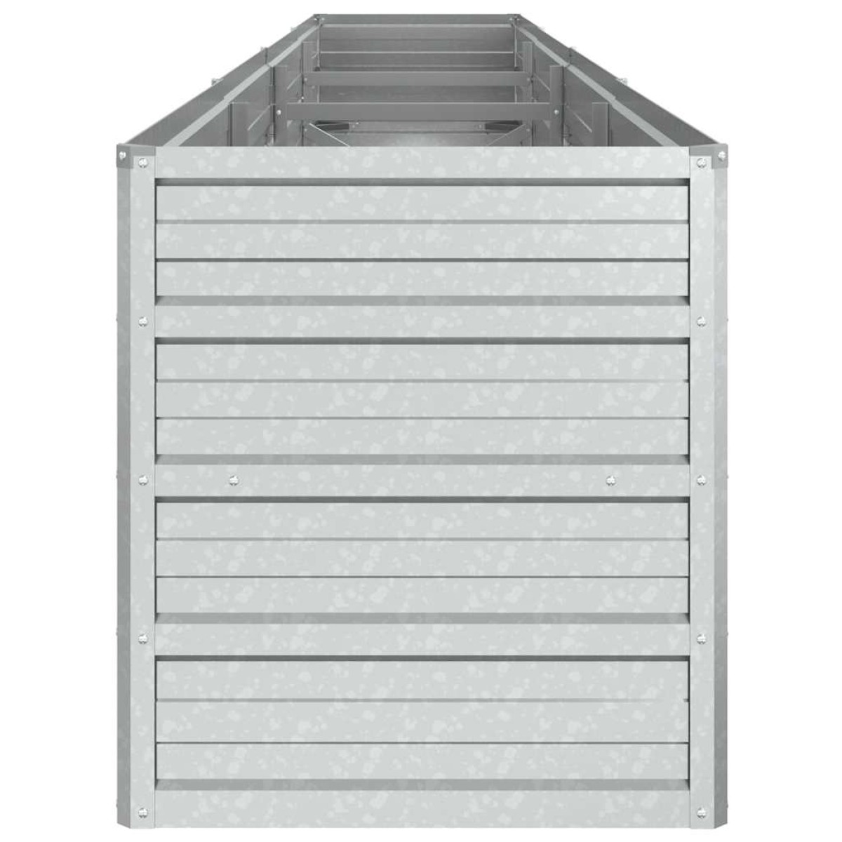 vidaXL Ζαρντινιέρα Υπερυψωμένη Ασημί 320x40x45 εκ. Γαλβανισμ. Χάλυβας