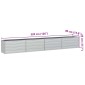 vidaXL Ζαρντινιέρα Υπερυψωμένη Ασημί 320x40x45 εκ. Γαλβανισμ. Χάλυβας