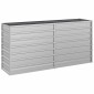 vidaXL Ζαρντινιέρα Υπερυψωμένη Ασημί 160x40x77 εκ. Γαλβανισμ. Χάλυβας