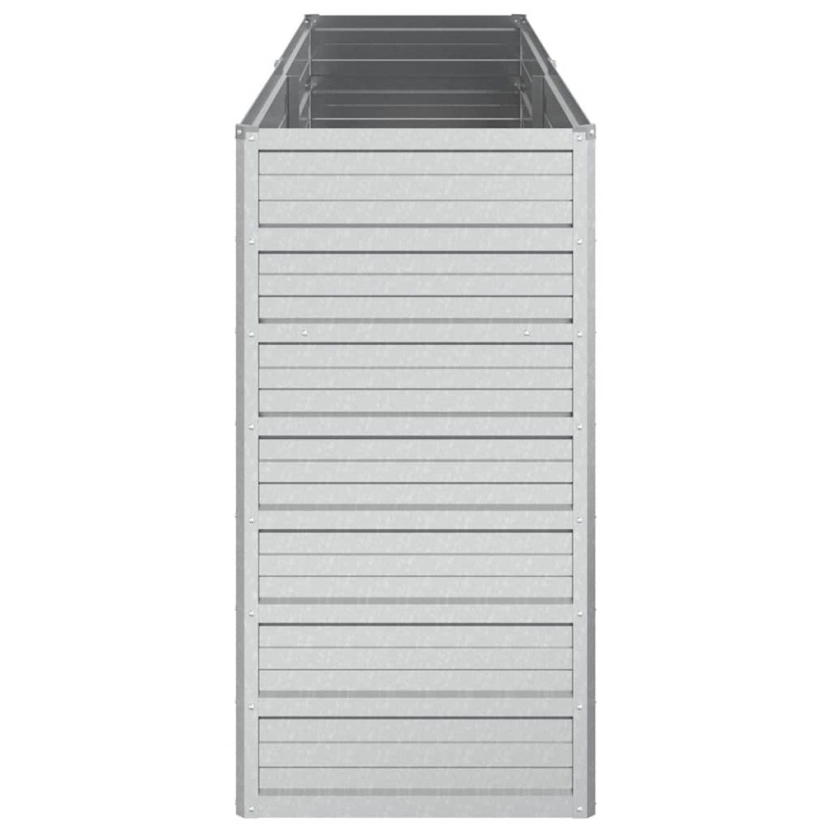 vidaXL Ζαρντινιέρα Υπερυψωμένη Ασημί 160x40x77 εκ. Γαλβανισμ. Χάλυβας