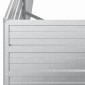 vidaXL Ζαρντινιέρα Υπερυψωμένη Ασημί 160x40x77 εκ. Γαλβανισμ. Χάλυβας