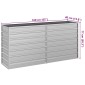 vidaXL Ζαρντινιέρα Υπερυψωμένη Ασημί 160x40x77 εκ. Γαλβανισμ. Χάλυβας