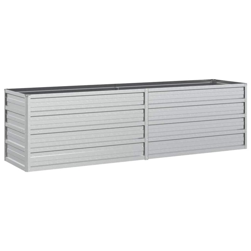 vidaXL Ζαρντινιέρα Υπερυψωμένη Ασημί 160x40x45 εκ. Γαλβανισμ. Χάλυβας