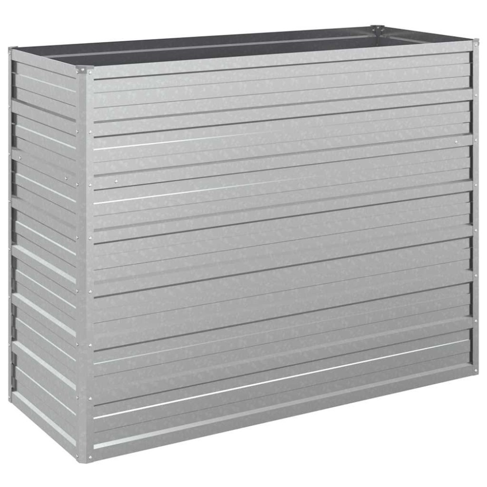 vidaXL Ζαρντινιέρα Υπερυψωμένη Ασημί 100x40x77 εκ. Γαλβανισμ. Χάλυβας