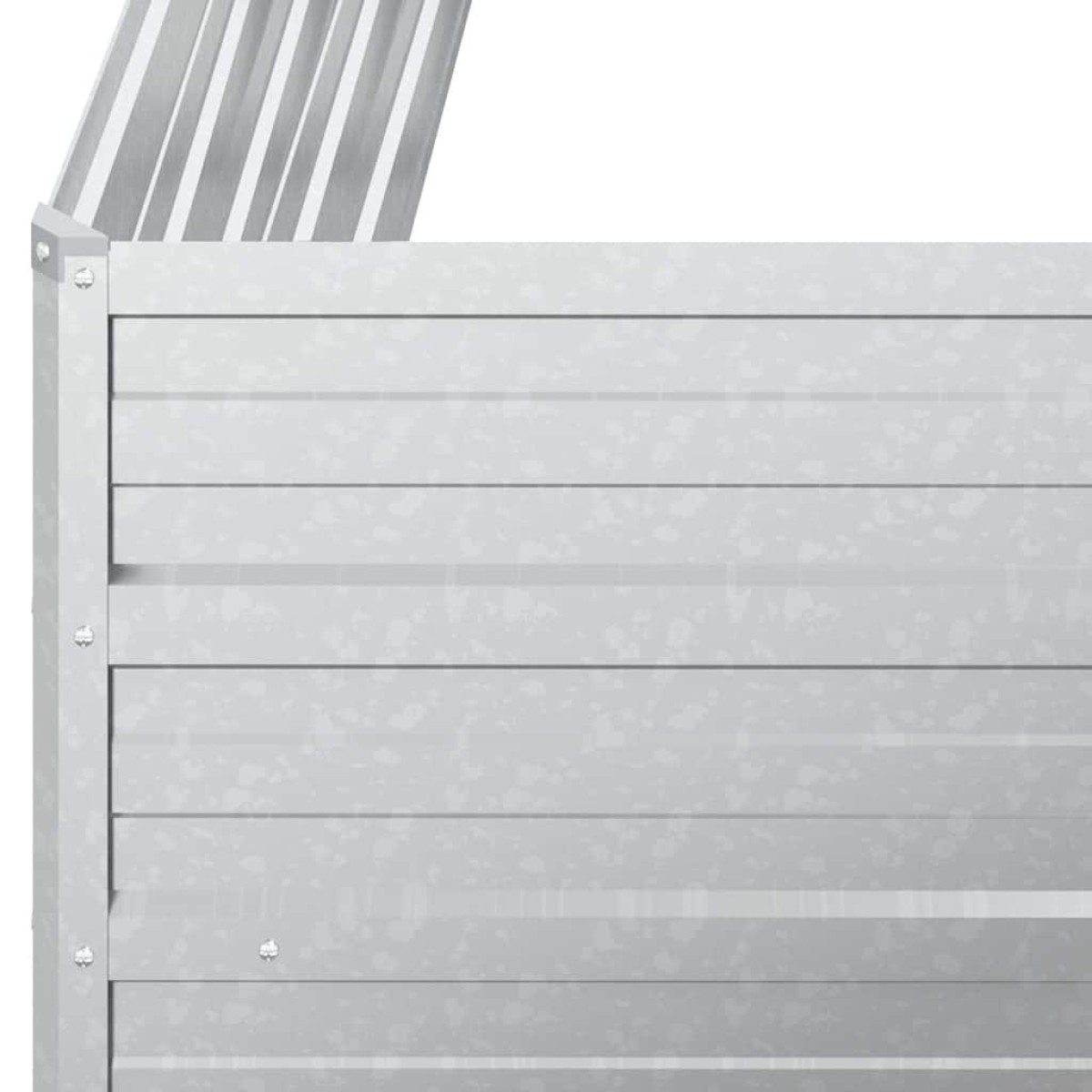 vidaXL Ζαρντινιέρα Υπερυψωμένη Ασημί 100x40x77 εκ. Γαλβανισμ. Χάλυβας