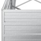 vidaXL Ζαρντινιέρα Υπερυψωμένη Ασημί 400x80x45 εκ. Γαλβανισμ. Χάλυβας