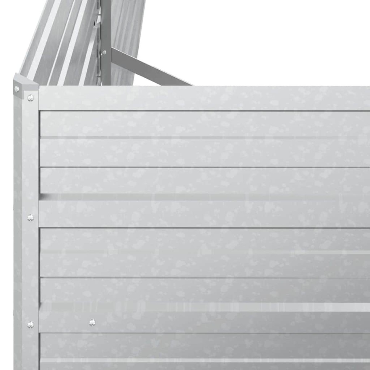 vidaXL Ζαρντινιέρα Υπερυψωμένη Ασημί 400x80x77 εκ. Γαλβανισμ. Χάλυβας