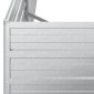 vidaXL Ζαρντινιέρα Υπερυψωμένη Ασημί 400x80x77 εκ. Γαλβανισμ. Χάλυβας