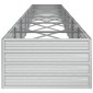 vidaXL Ζαρντινιέρα Υπερυψωμένη Ασημί 480x80x45 εκ. Γαλβανισμ. Χάλυβας