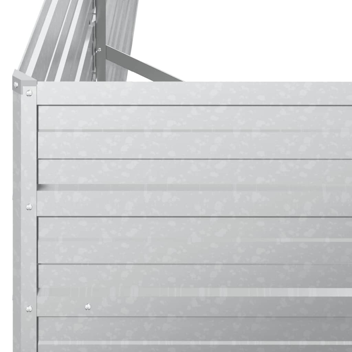 vidaXL Ζαρντινιέρα Υπερυψωμένη Ασημί 480x80x45 εκ. Γαλβανισμ. Χάλυβας
