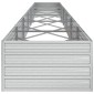 vidaXL Ζαρντινιέρα Υπερυψωμένη Ασημί 600x80x45 εκ. Γαλβανισμ. Χάλυβας