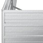 vidaXL Ζαρντινιέρα Υπερυψωμένη Ασημί 600x80x45 εκ. Γαλβανισμ. Χάλυβας