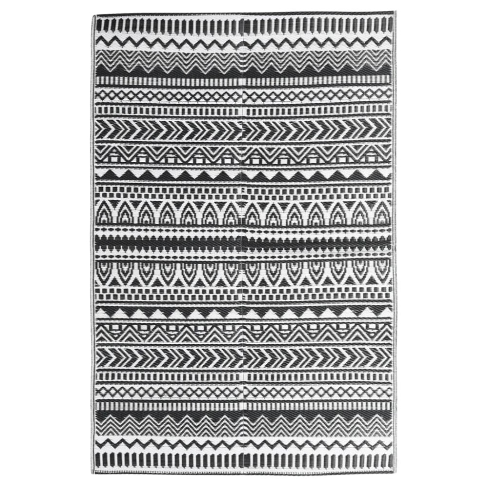 vidaXL Χαλί εξωτερικού χώρου ARAKIL Μαύρο 160x230 cm PP
