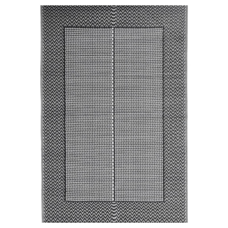 vidaXL Χαλί εξωτερικού χώρου ARAKIL Μαύρο 140x200 cm PP