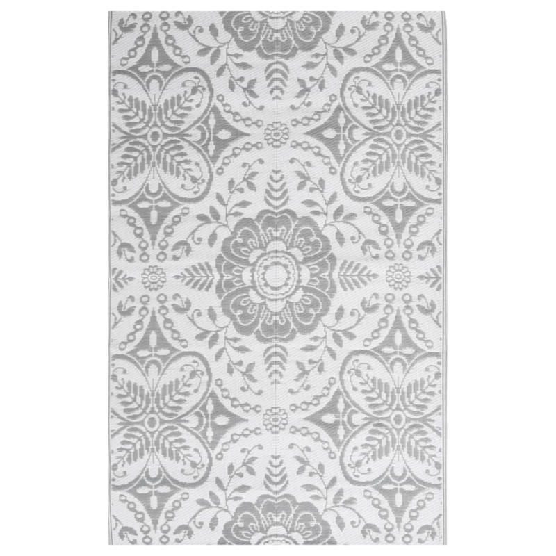 vidaXL Χαλί εξωτερικού χώρου ARAKIL Ανοιχτό γκρι 140x200 cm PP