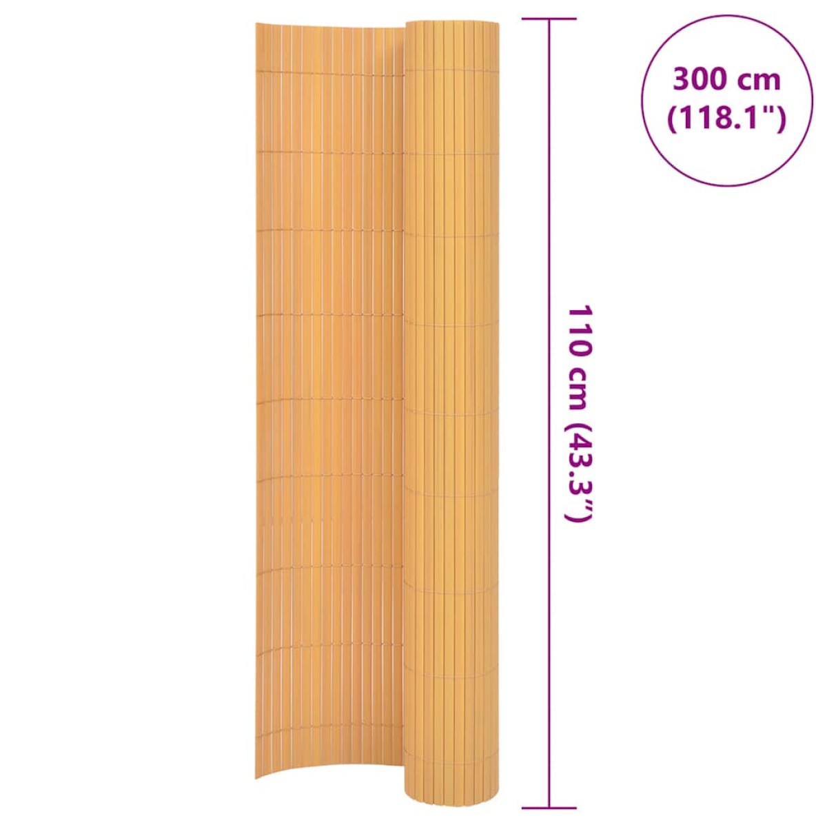 vidaXL Περίφραξη Κήπου Διπλής Όψης Κίτρινη 110 x 300 εκ.