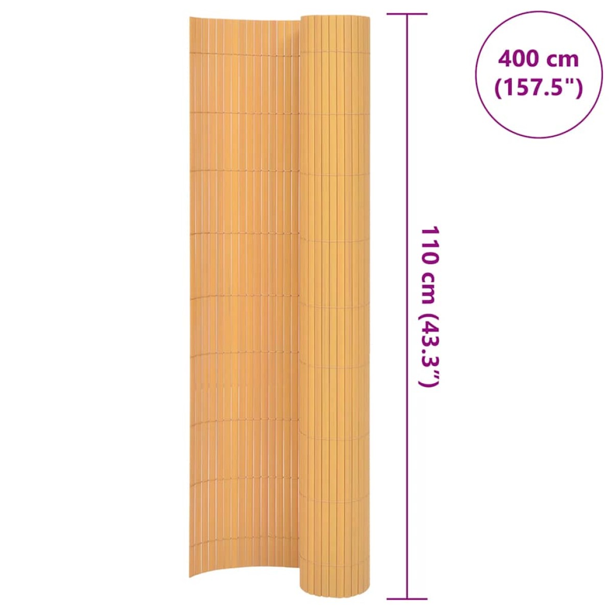 vidaXL Περίφραξη Κήπου Διπλής Όψης Κίτρινη 110 x 400 εκ.