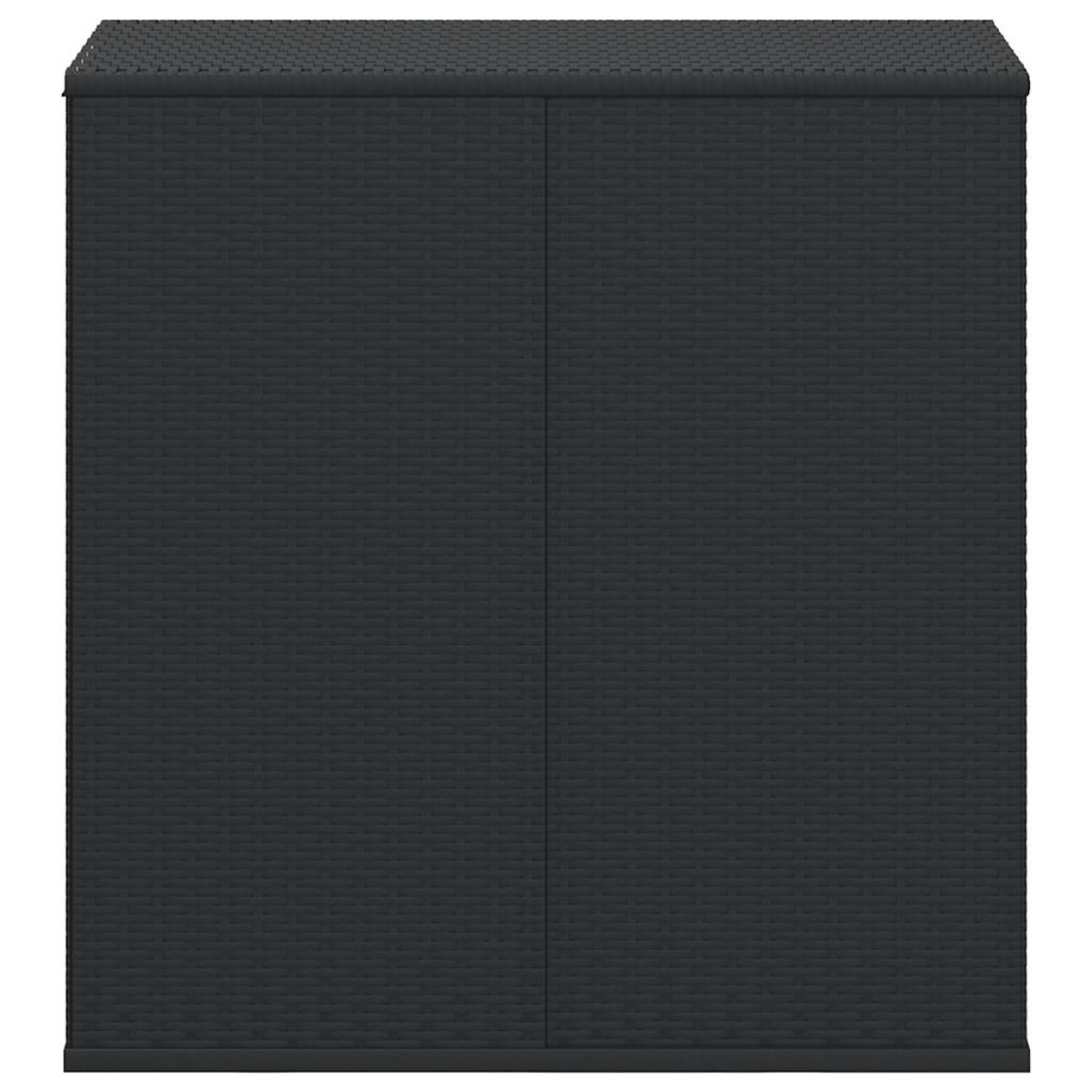 vidaXL Κουτί Μαξιλαριού Κήπου Μαύρο 100x49x103,5 εκ. Ρατάν Πολυαιθ.